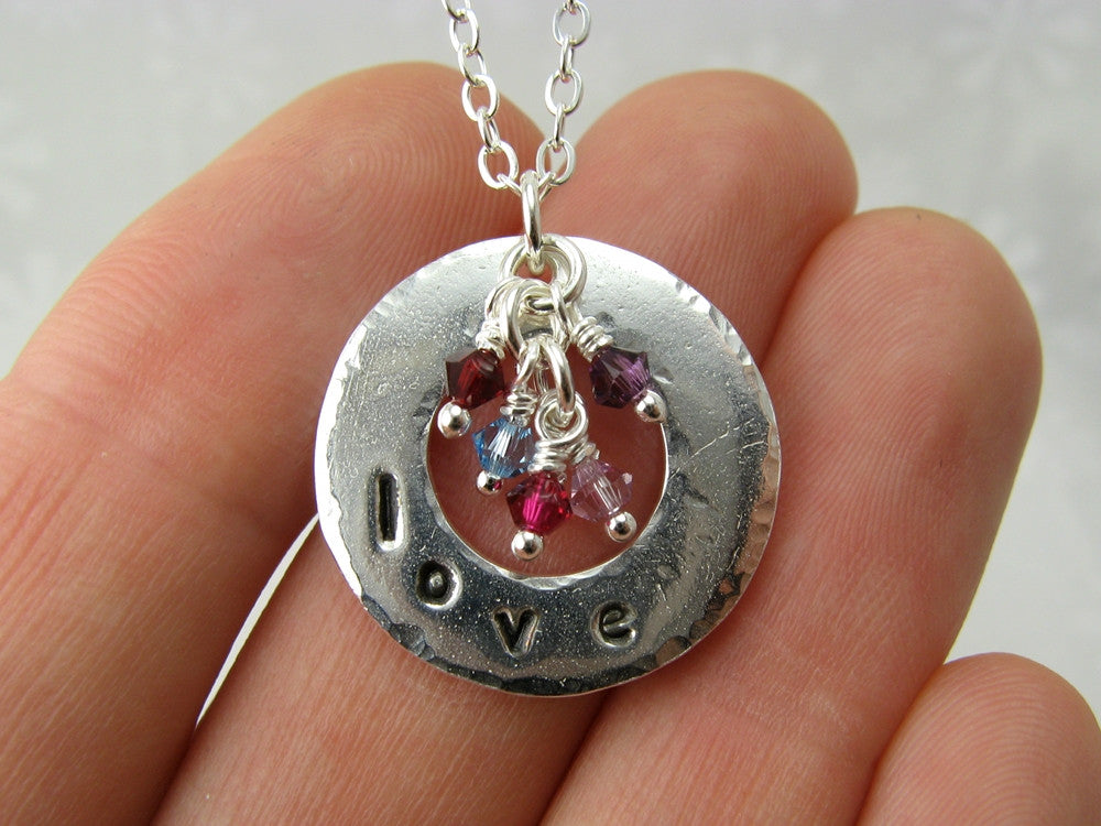 Embrace Silver Necklace for Mothers or Grandmothers - Cloverleaf Jewelry
