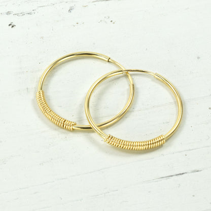 Endless Gold Hoop Earrings - Cloverleaf Jewelry