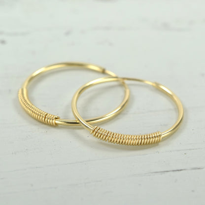 Endless Gold Hoop Earrings - Cloverleaf Jewelry