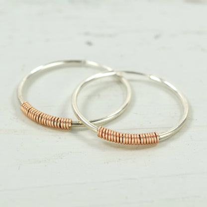 Endless Silver Hoop Earrings - Cloverleaf Jewelry