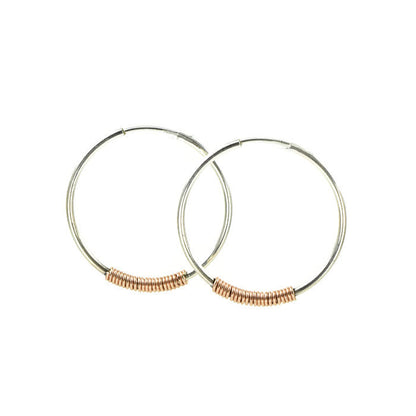 Endless Silver Hoop Earrings - Cloverleaf Jewelry