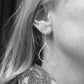 Geometric Silver Tear Drop Earrings