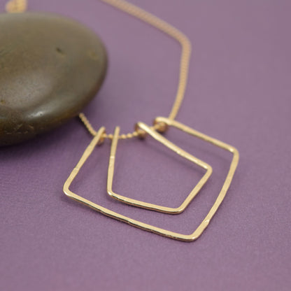Geometric Gold Necklace - Cloverleaf Jewelry