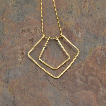 Geometric Gold Necklace - Cloverleaf Jewelry