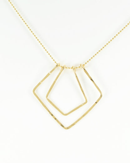 Geometric Gold Necklace - Cloverleaf Jewelry