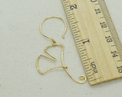 Ginkgo Leaf Gold Earrings - Cloverleaf Jewelry