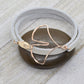 Ginkgo Leaf Leather Wrap Bracelet, Rose Gold