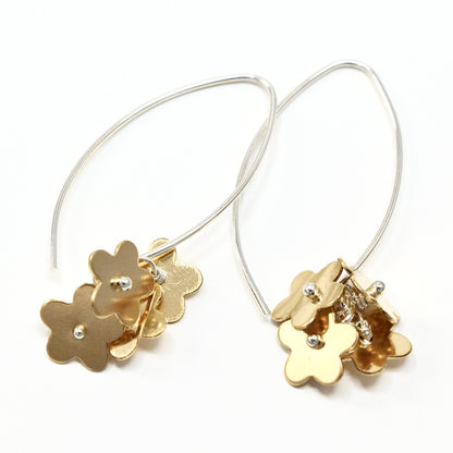 Glory Gold Flower Earrings - Cloverleaf Jewelry