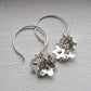 Glory Silver Flower Earrings