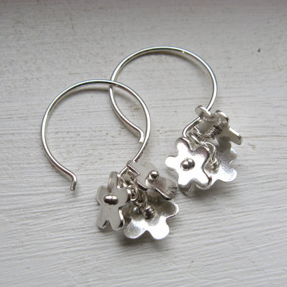 Glory Silver Flower Earrings - Cloverleaf Jewelry