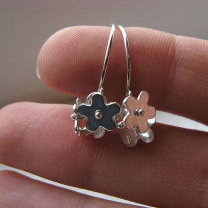 Glory Silver Flower Earrings - Cloverleaf Jewelry