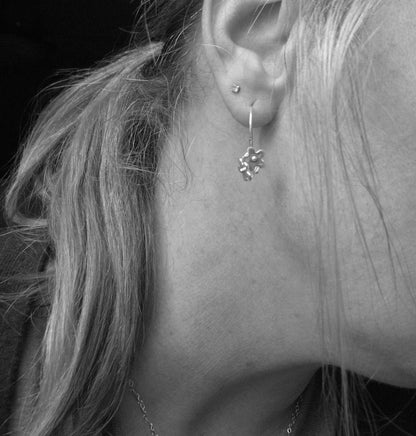 Glory Silver Flower Earrings - Cloverleaf Jewelry