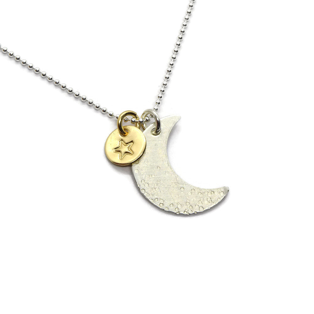 Good Night Moon and Star Necklace - Cloverleaf Jewelry