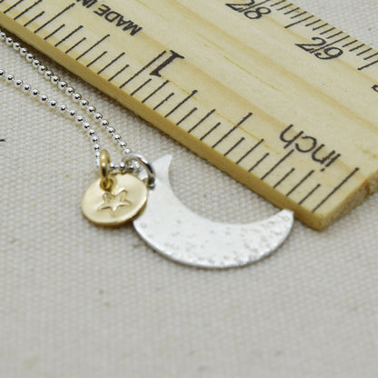 Good Night Moon and Star Necklace - Cloverleaf Jewelry