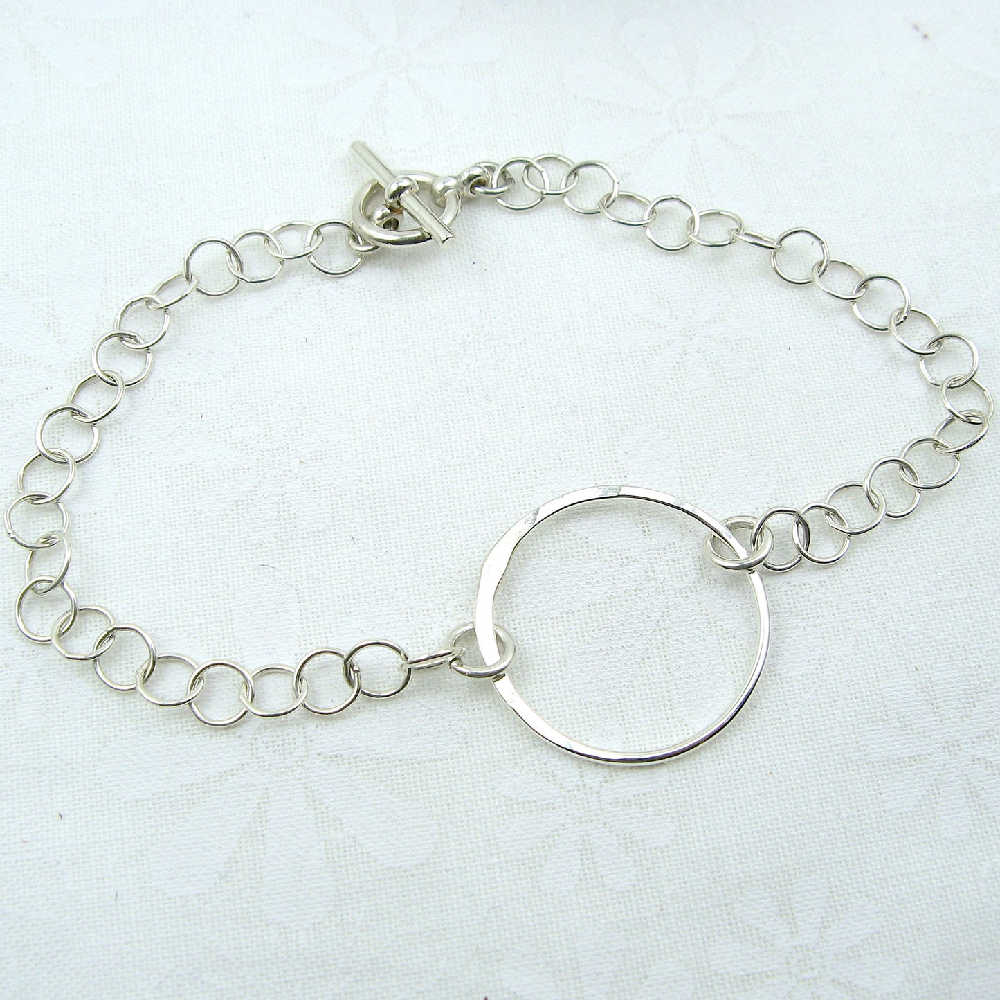 Halo Silver Circle Bracelet