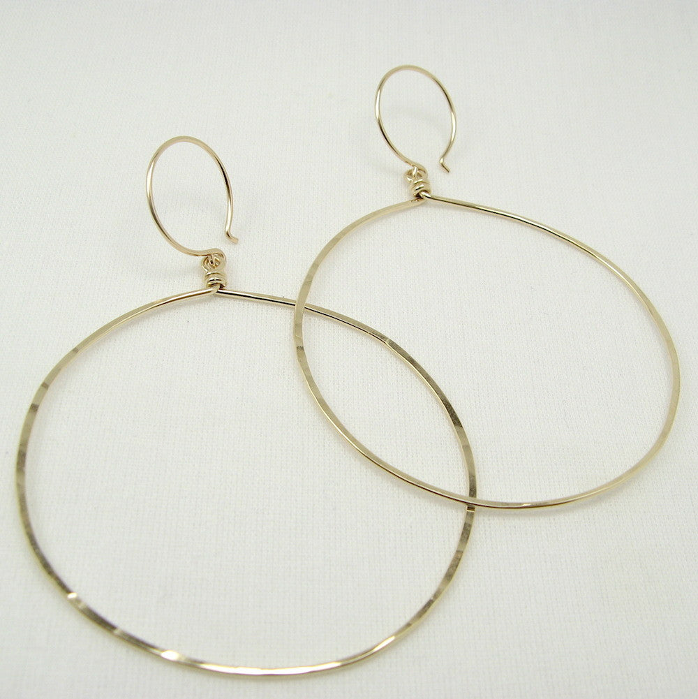 Halo Gold Hoop Earrings, Large