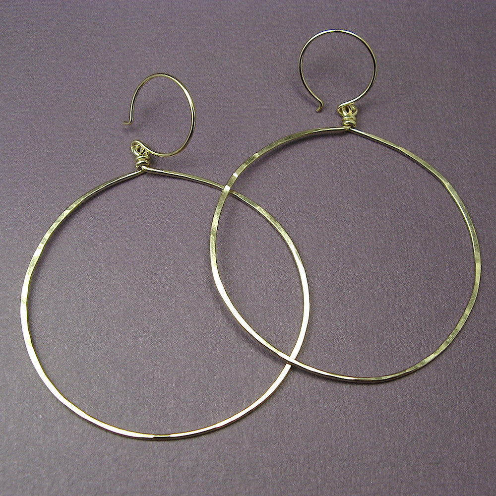 Halo Gold Hoop Earrings, Large