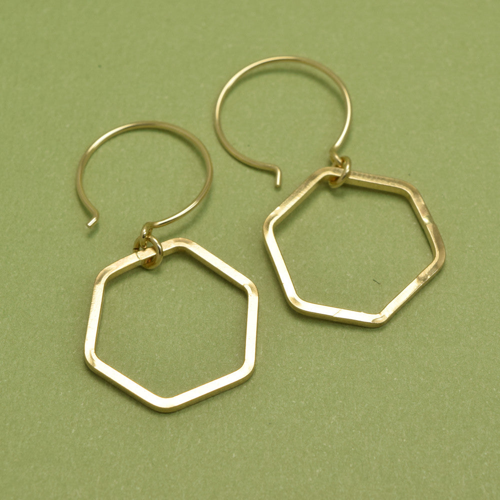 Honeycomb Gold Earrings