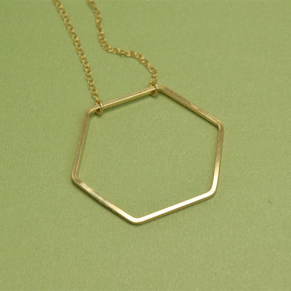 Honeycomb Gold Necklace - Cloverleaf Jewelry