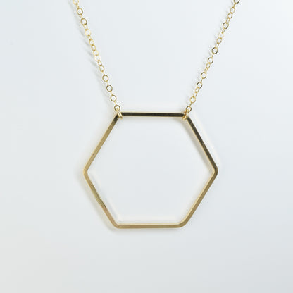 Honeycomb Gold Necklace - Cloverleaf Jewelry