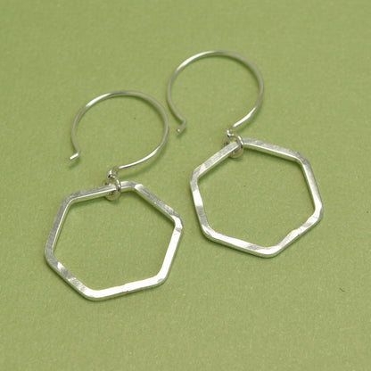 Honeycomb Silver Earrings - Cloverleaf Jewelry