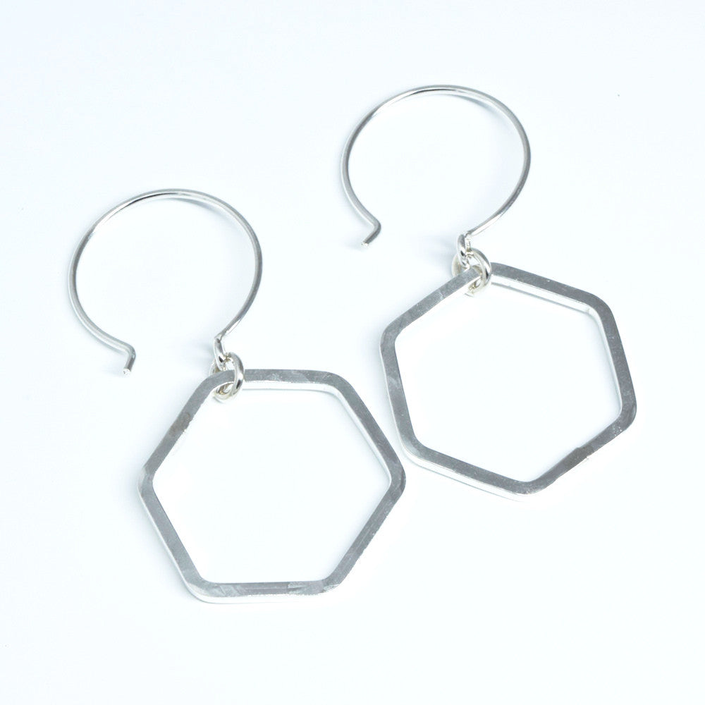 Honeycomb Silver Earrings