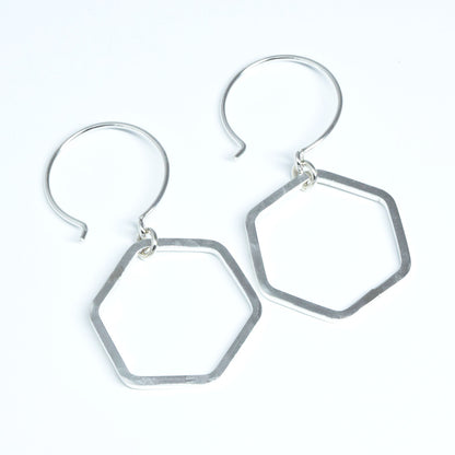 Honeycomb Silver Earrings - Cloverleaf Jewelry