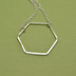 Honeycomb Silver Necklace