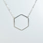 Honeycomb Silver Necklace