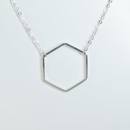 Honeycomb Silver Necklace - Cloverleaf Jewelry