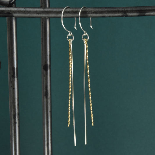 Icicles Silver and Gold Earrings