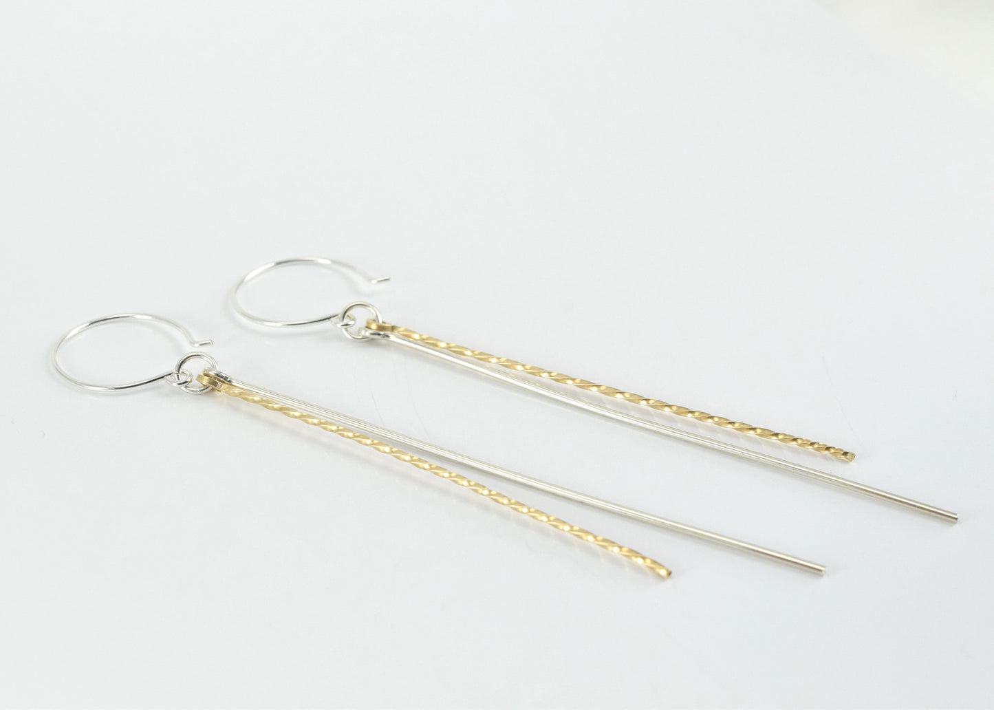 Icicles Silver and Gold Earrings