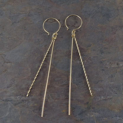 Icicles Gold Earrings - Cloverleaf Jewelry
