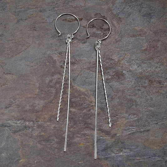 Icicles Silver Earrings