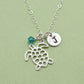 Silver Sea Turtle Charm Necklace