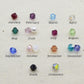 Birthstone Crystal Charm, Birthstone 3mm, 4mm, or 6mm Crystal or Pearl with 14K Rose Gold Filled Gold Fill