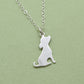 Silver Puppy Dog Charm Necklace