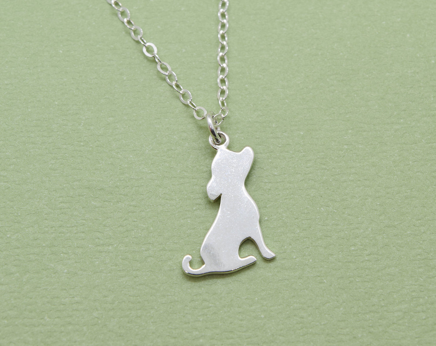 Silver Puppy Dog Charm Necklace