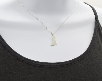 Silver Puppy Dog Charm Necklace - Cloverleaf Jewelry