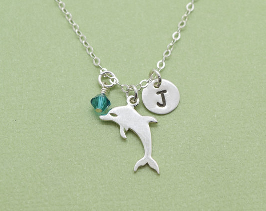 Sterling Silver Dolphin Charm Necklace