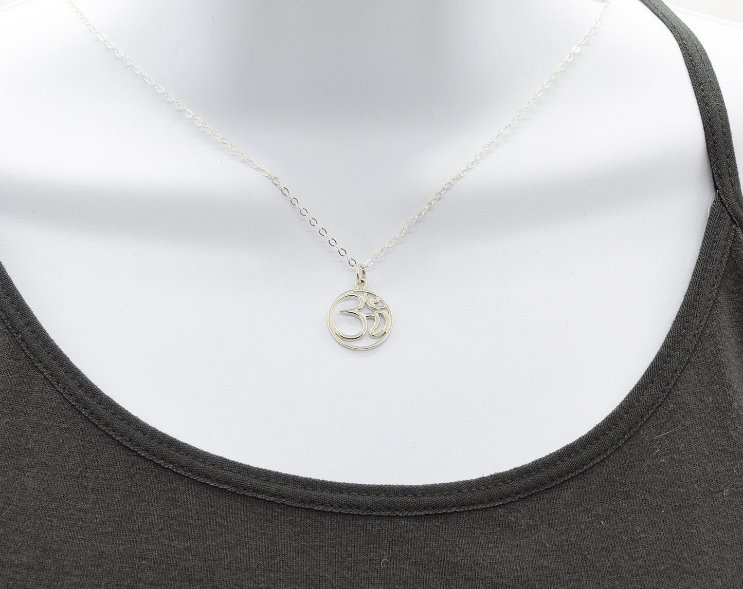 Sterling Silver Om Necklace