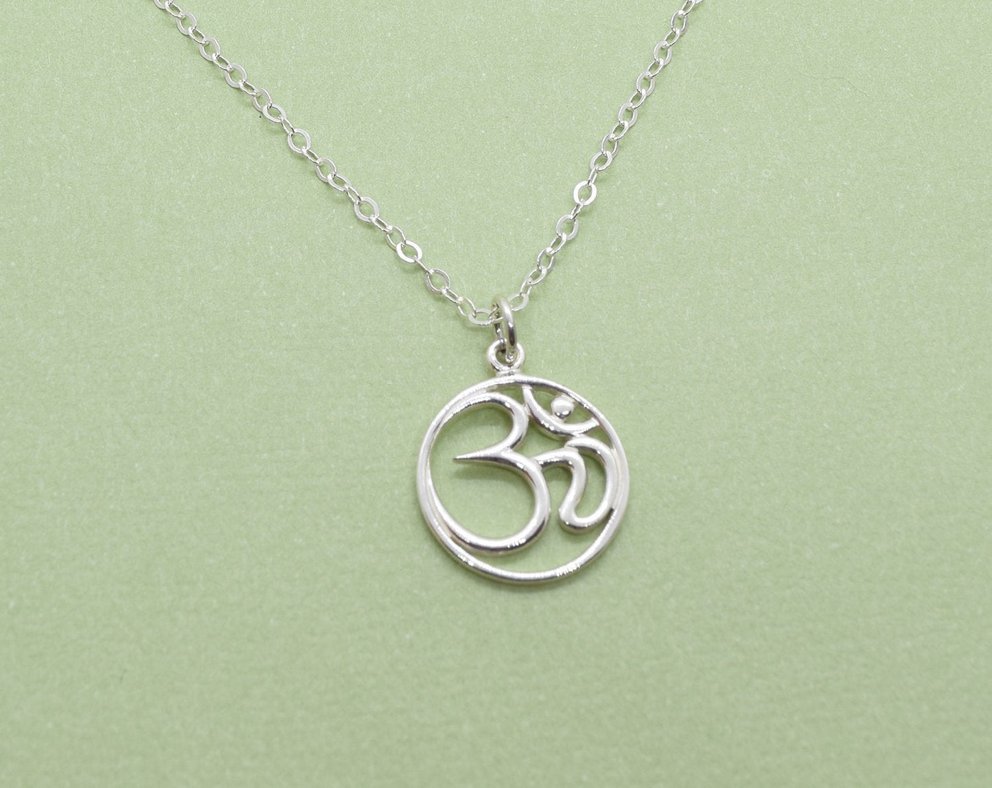 Sterling Silver Om Necklace