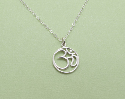 Sterling Silver Om Necklace - Cloverleaf Jewelry