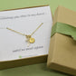 Gold Baby Foot Charm Necklace with Angel Wing Pendant and Pearl