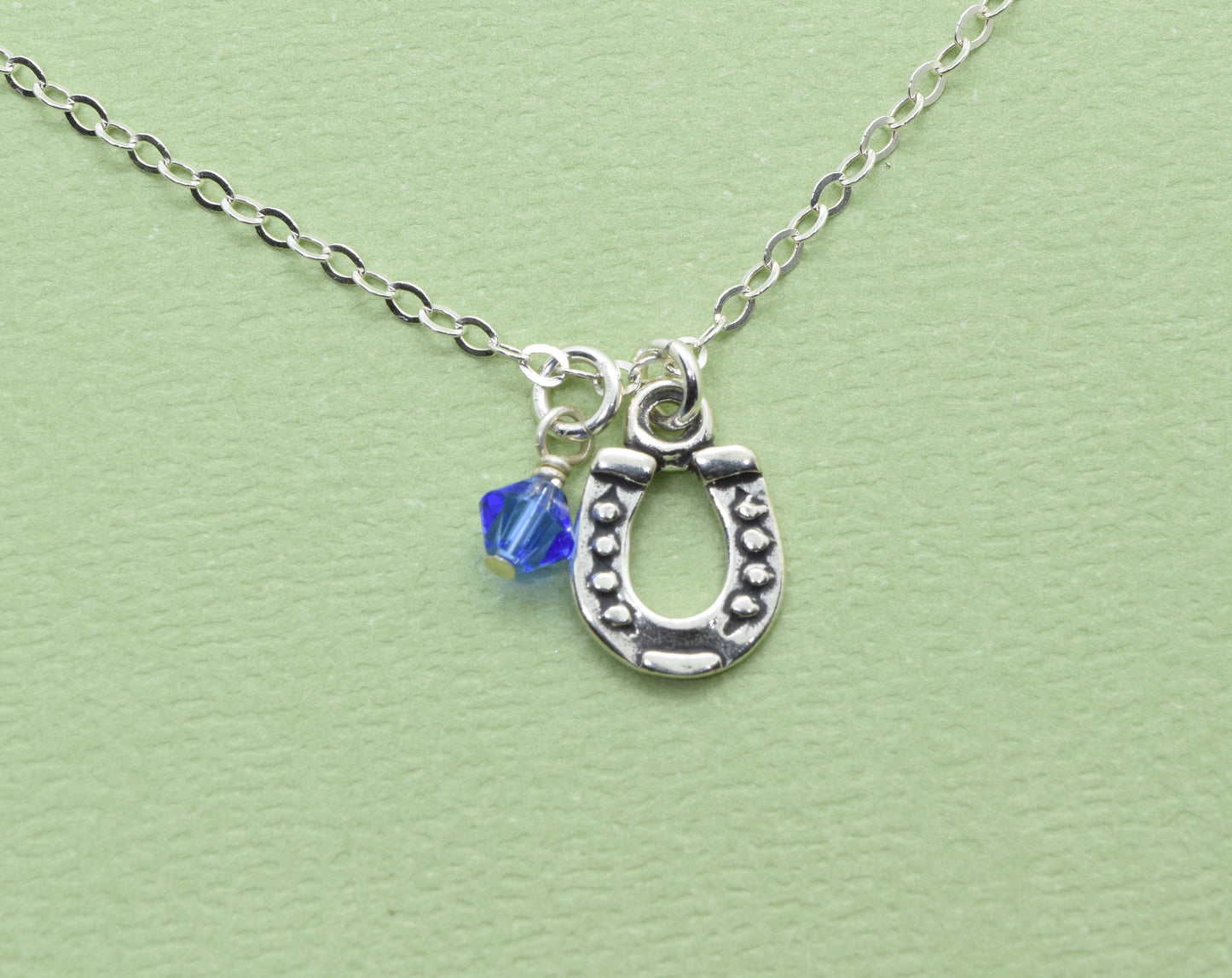 Sterling Silver Horseshoe Charm Necklace