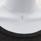 Tiny Silver Cross Charm Necklace with Initial and Birthstone