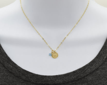 Gold Soccer Ball Charm Necklace - Cloverleaf Jewelry