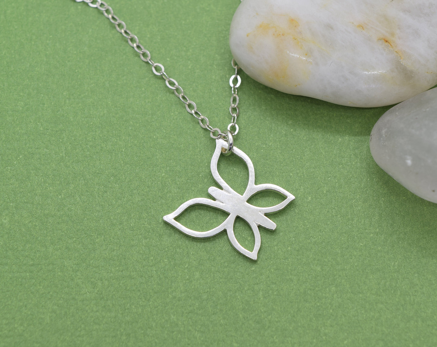 Sterling Silver Butterfly Charm Necklace