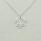 Sterling Silver Lotus Flower Charm Necklace, Yoga Pendant, Lotus Flower Pendant, Best Friend Gift, Gift for Mom or Aunt