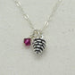 Sterling Silver Pine Cone Charm Necklace